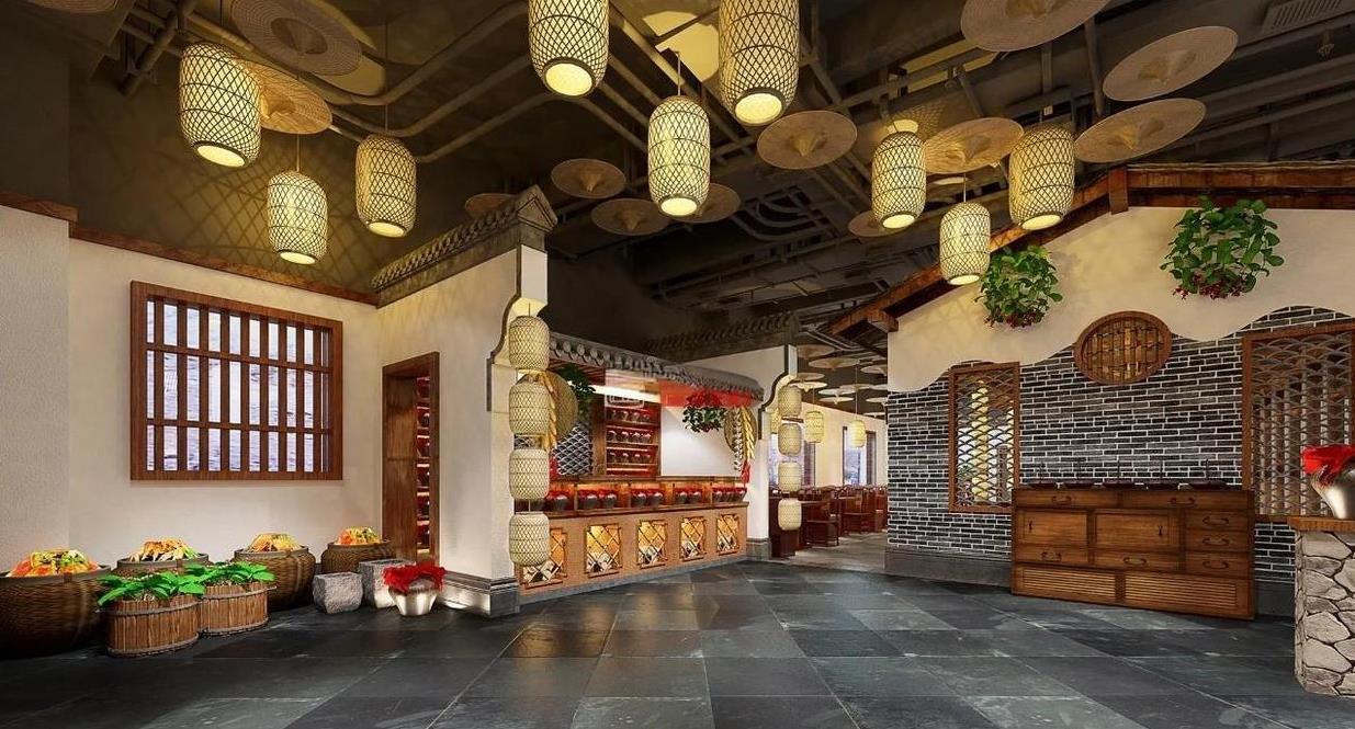 廣州餐飲店複古裝修效果圖