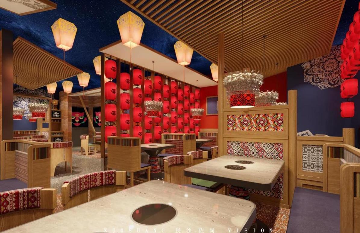 民族元素餐飲店設計效果圖