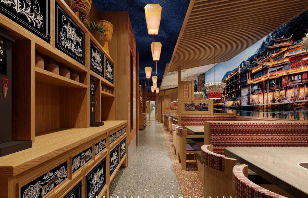 民族元素餐飲店設計效果圖