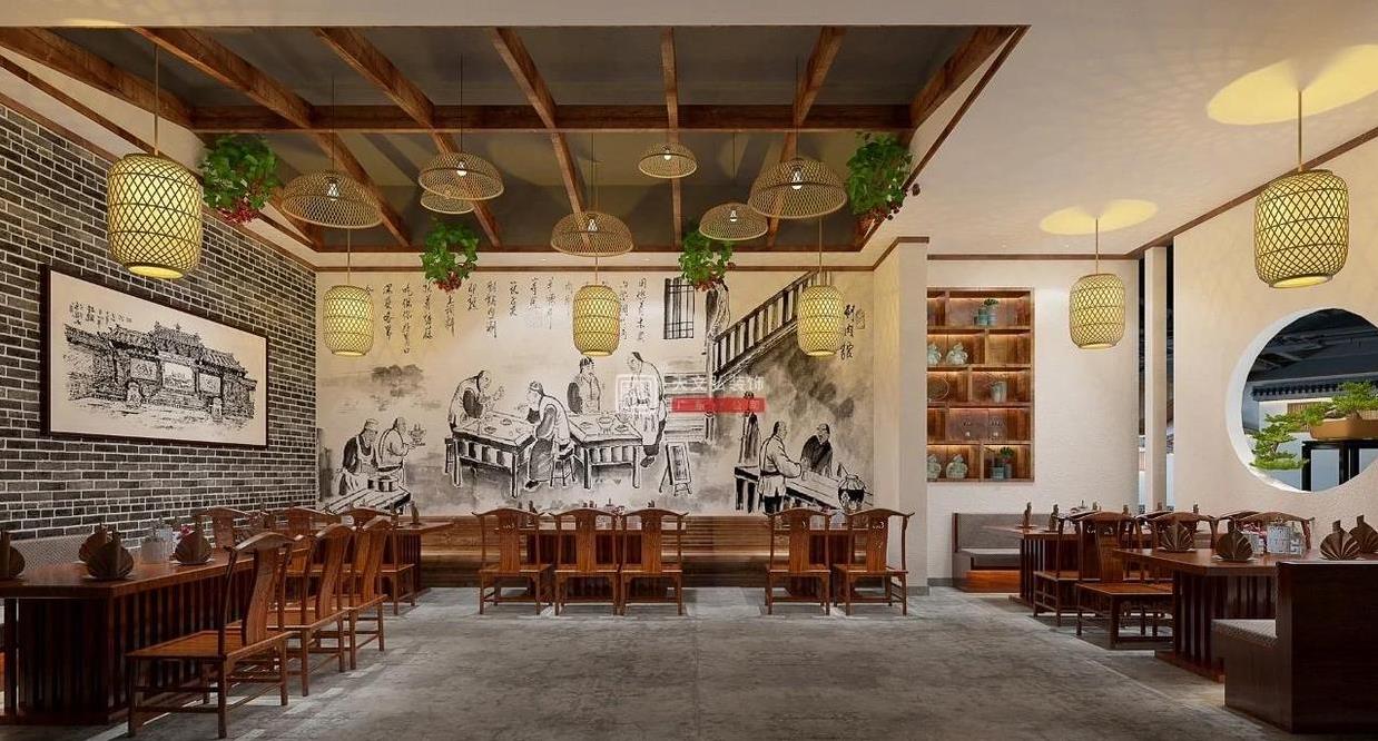 廣州餐飲店複古裝修效果圖