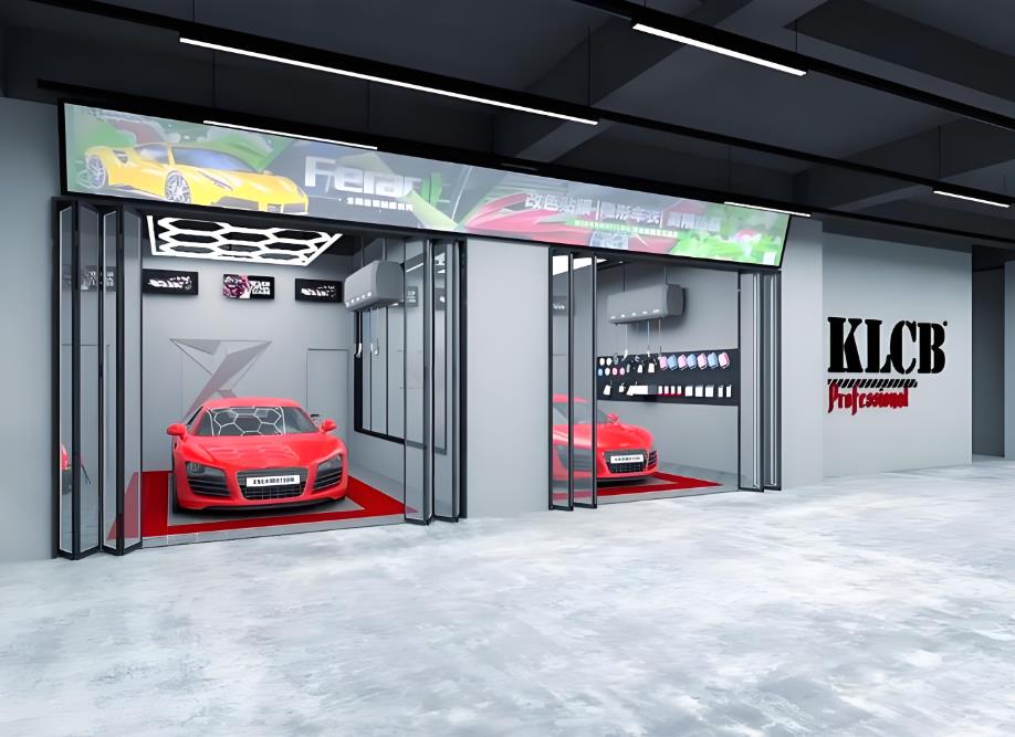 上海長寧370平汽修店裝修效果圖