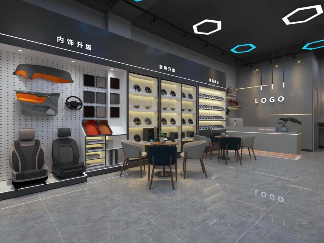 汽車維修店麵設計效果圖案例