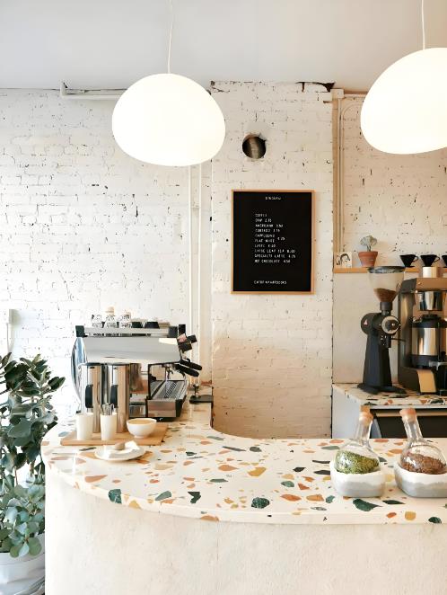 甜品店裝修設計，清新ins風原木係咖啡甜品店