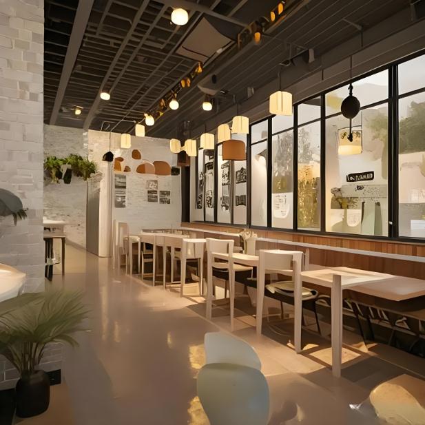 奶油風蛋糕甜品店裝修效果圖