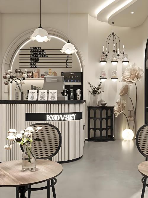 46㎡法式甜品店設計案例