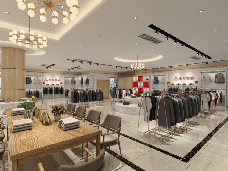  重慶東方雪妮服裝廠七樓裝修設計方案實施效果圖及費用清單