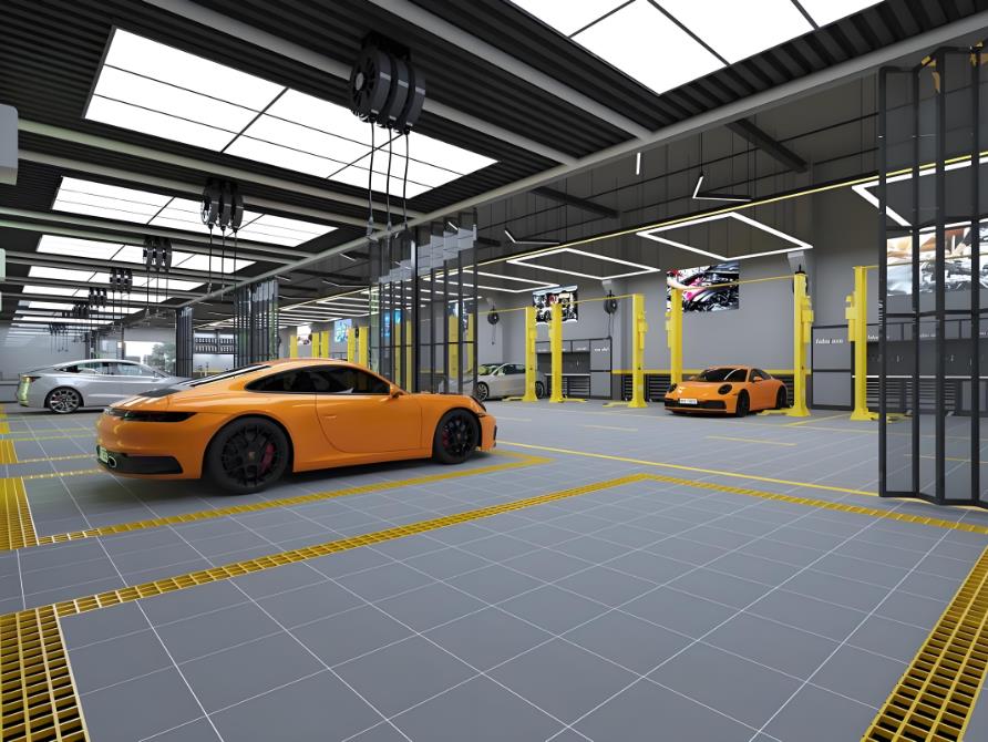 現代簡約風汽車維修店設計全解析