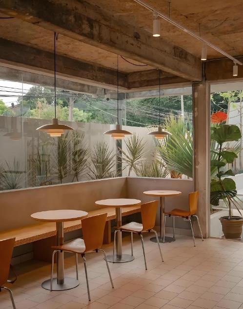 120平米5萬塊錢就能裝出簡約風甜品店​